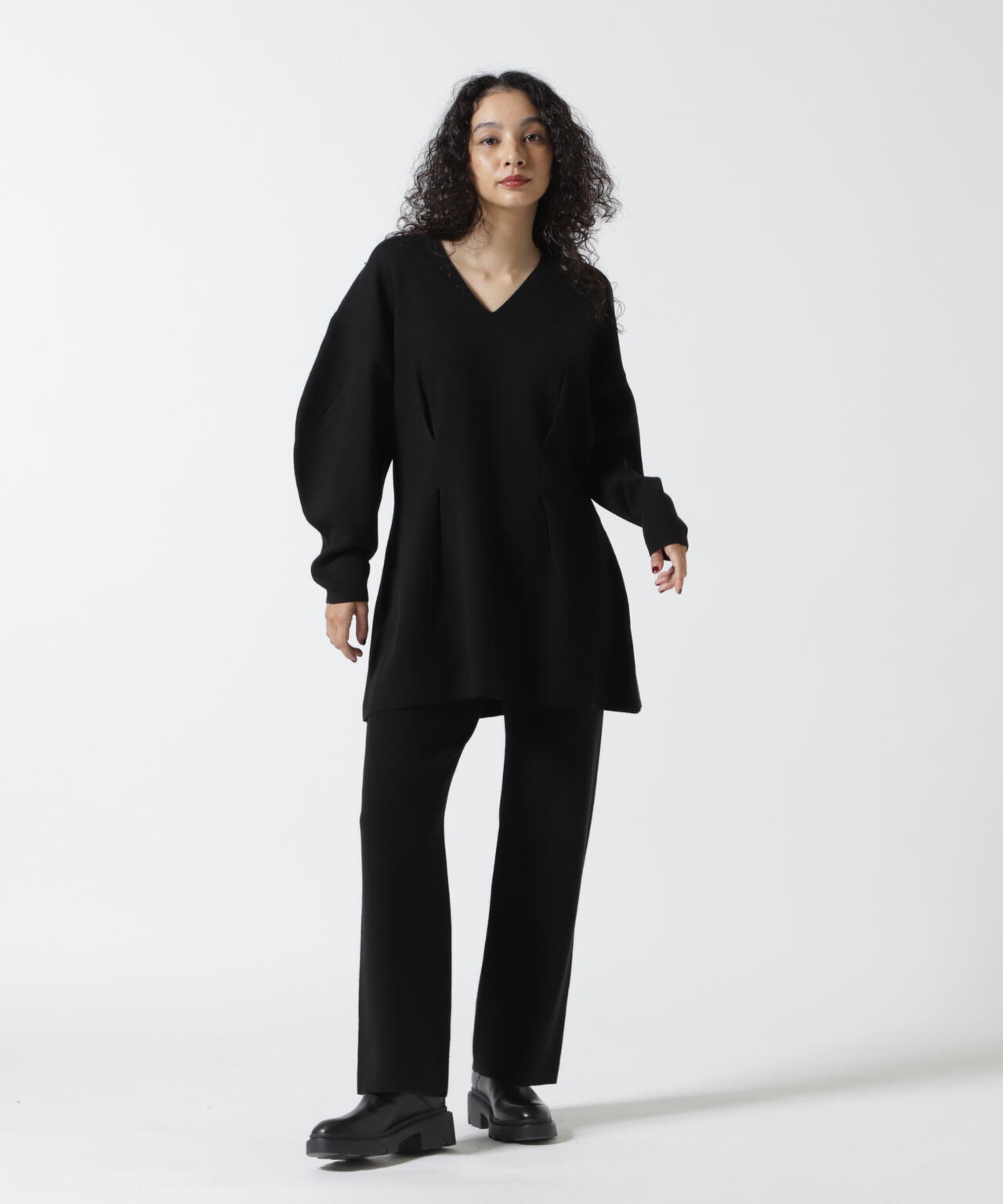 MANOF/マノフ/WAIST TUCK KNIT SET UP