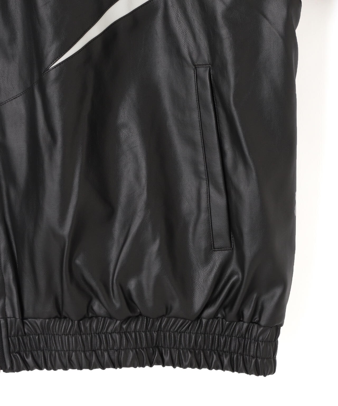 UNKNOWNLONDON/アンノウンロンドン/LEATHER TRACK JACKET