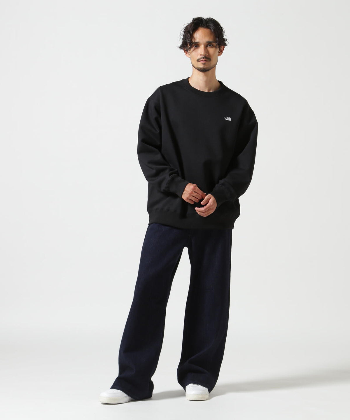 THE NORTH FACE/ザ・ノース・フェイス/SMALL LOGO HEATHER SWEAT CREW