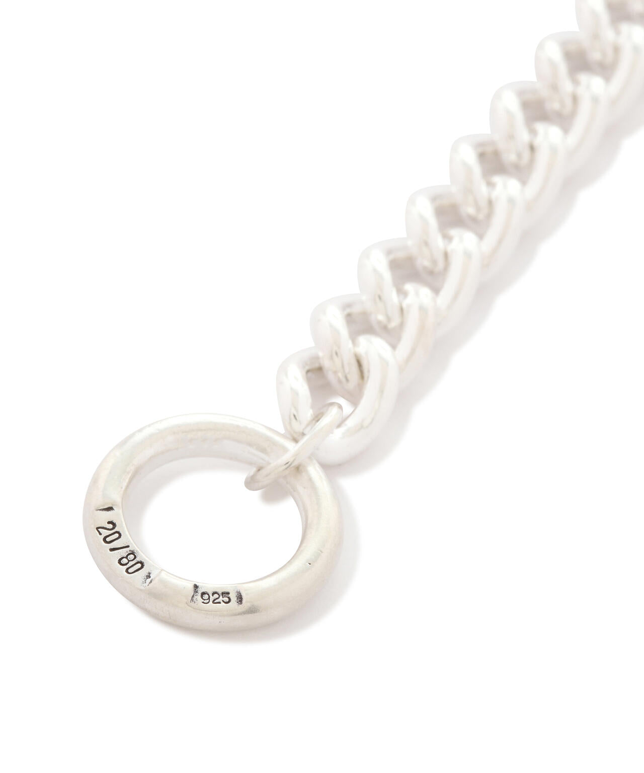 【20/80】トゥエンティーエイティー/ STERLING SILVER KIHEI CHAIN BRACELET 8.5mm WIDTH