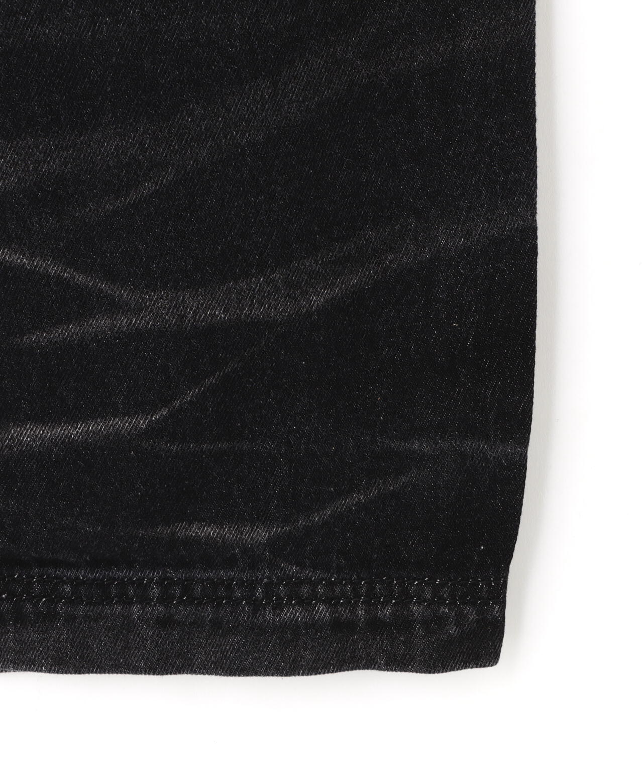 BLR/ビーエルアール/EMBOSSED WAVE W DENIM PANTS BLACK