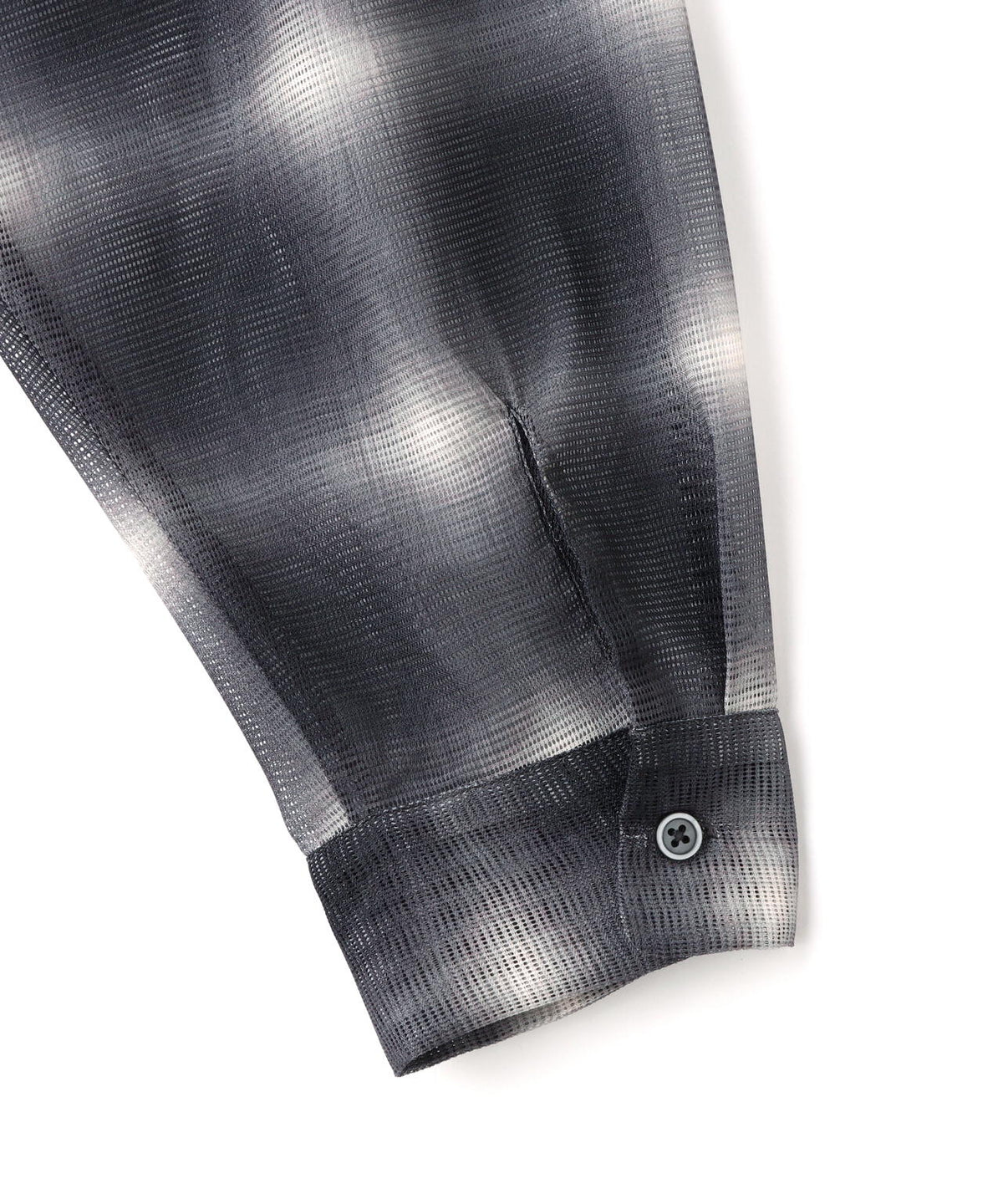 DankrSchon/ダンケシェーン/OMBRE CHECK MESH LONG SLEEVE SHIRT