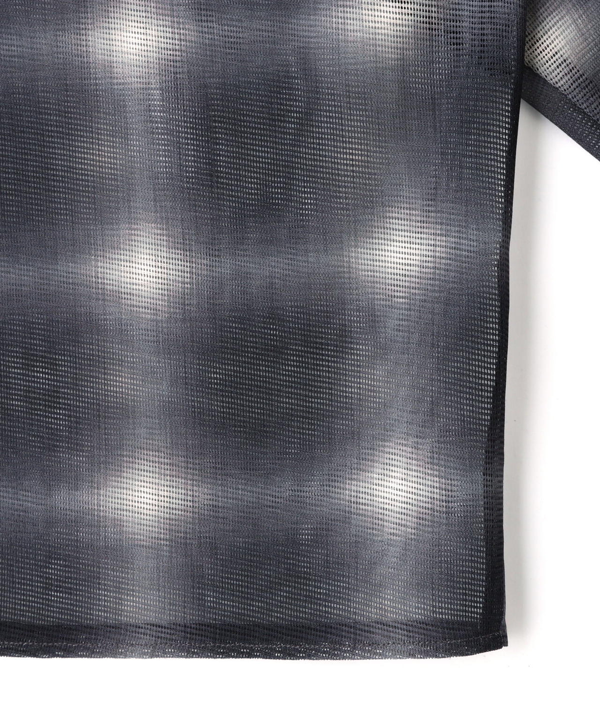 DankrSchon/ダンケシェーン/OMBRE CHECK MESH LONG SLEEVE SHIRT