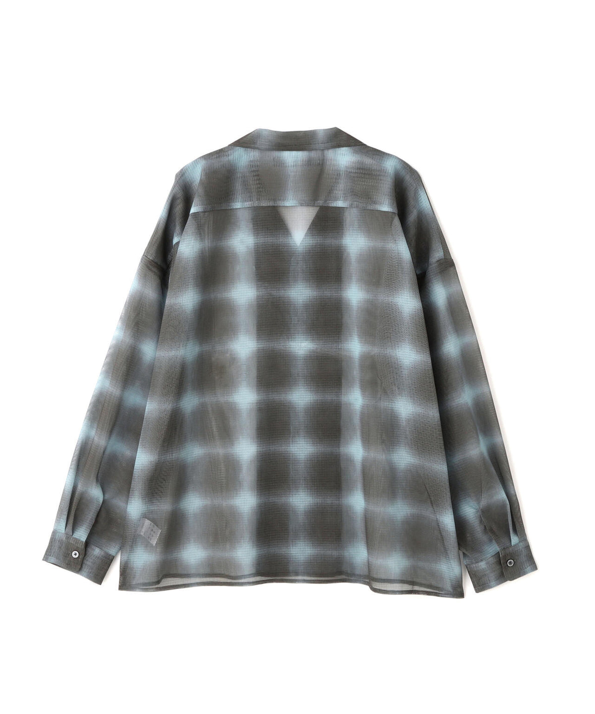 DankrSchon/ダンケシェーン/OMBRE CHECK MESH LONG SLEEVE SHIRT