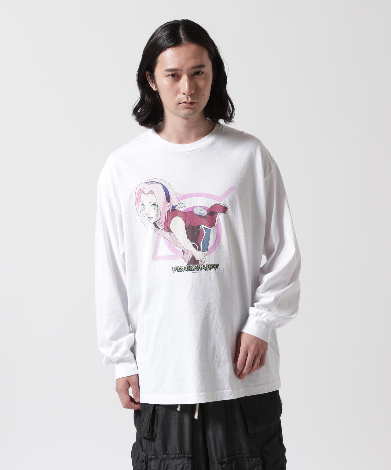 F-LAGSTUF-F×NARUTO-ナルト-/フラグスタフ×ナルト/”SAKURA” L/S TEE