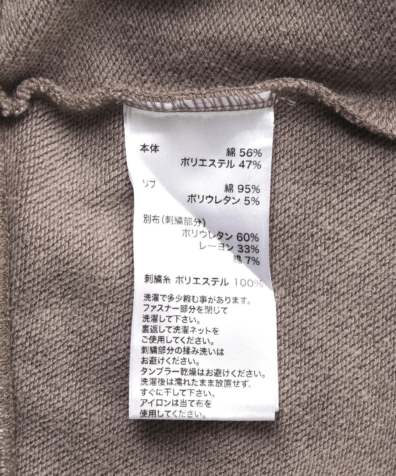 SUPPLIER/サプライヤー/FLEUR SWITCHING ZIP HOODIE