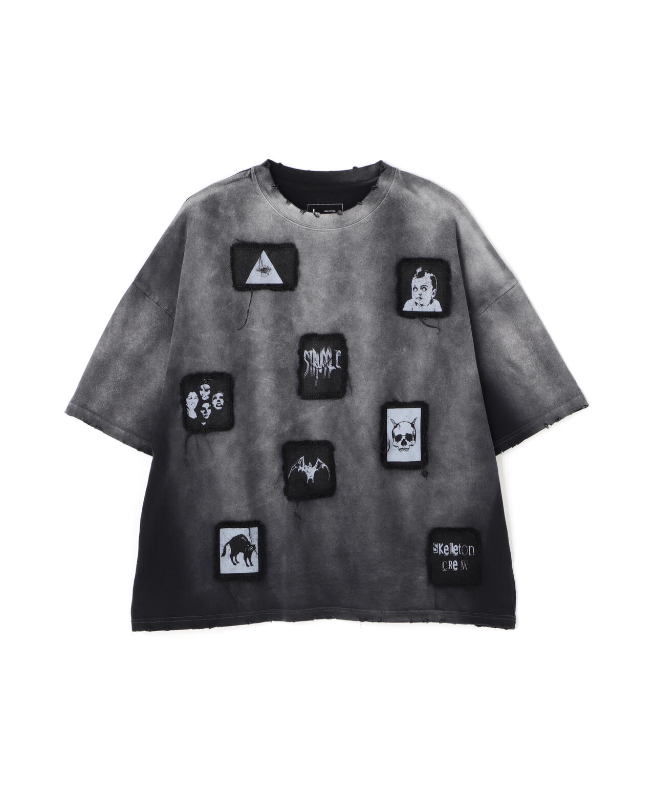 DankeSchon/ダンケシェーン/PIGMENT SPRAY S/S TEE PATCH