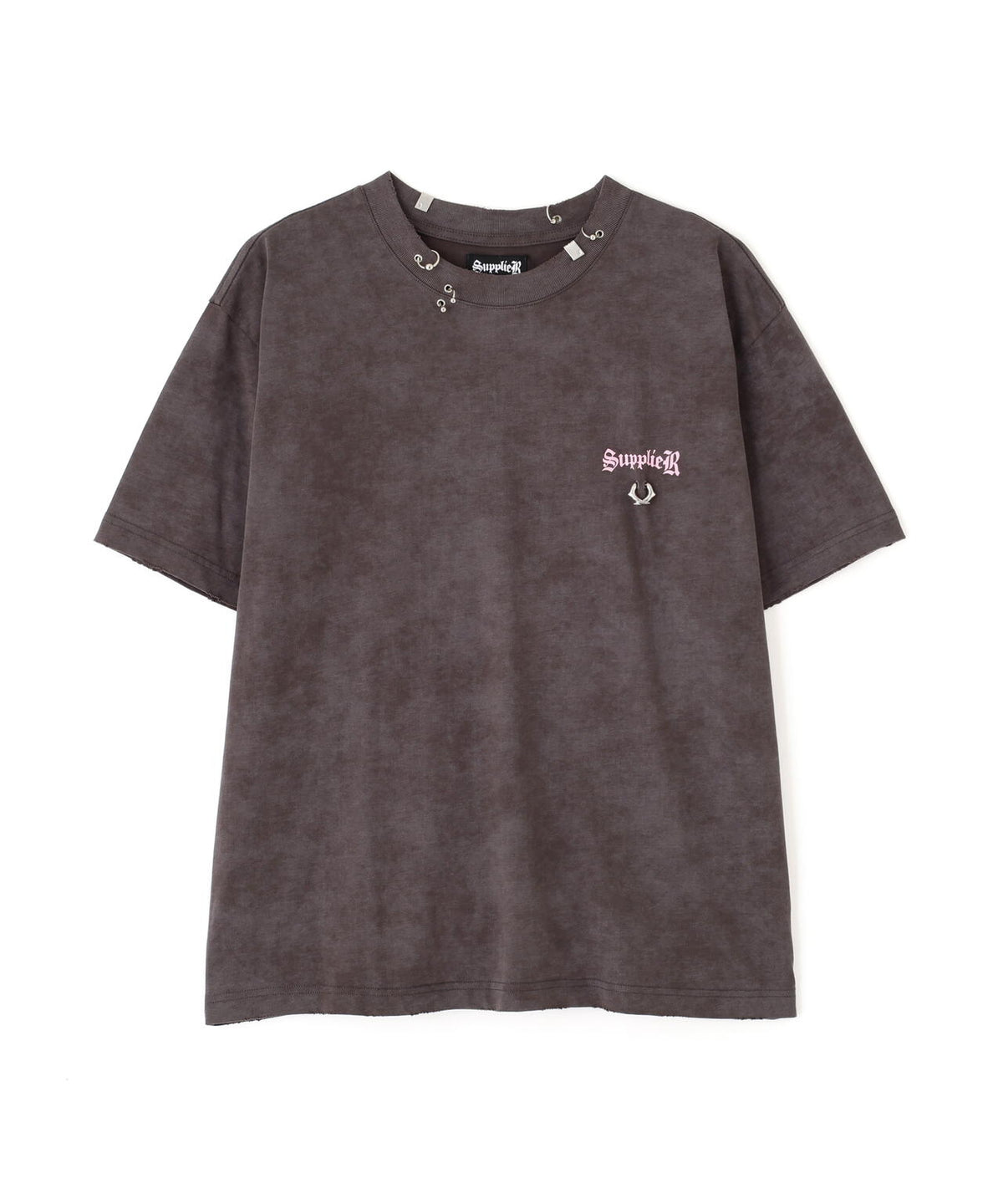SUPPLIER/サプライヤー/【LHP EXCLUSIVE】DAMAGE PIERCED CROSS TEE