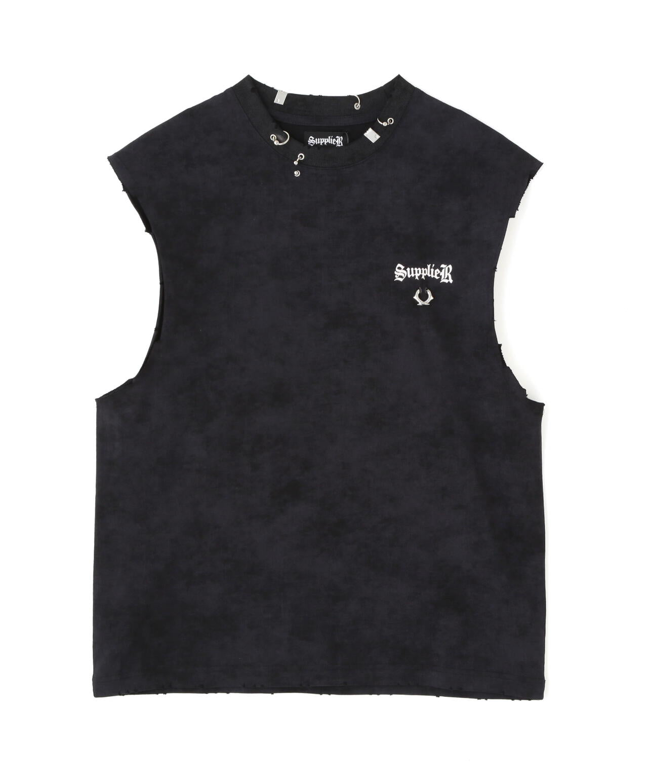 SUPPLIER/サプライヤー/【LHP EXCLUSIVE】DAMAGE PIERCED CROSS NOSLEEVE