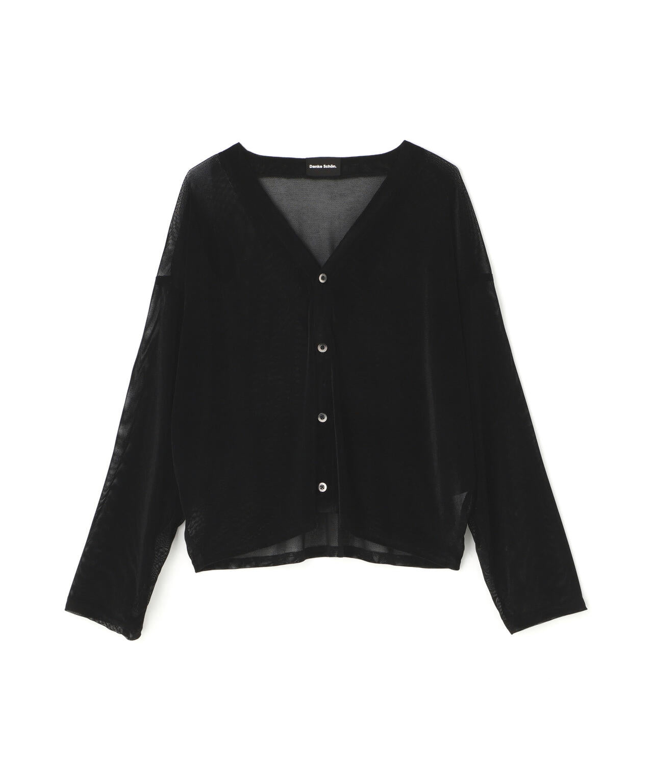 DankeSchon/ダンケシェーン/MESH VELOR CARDIGAN