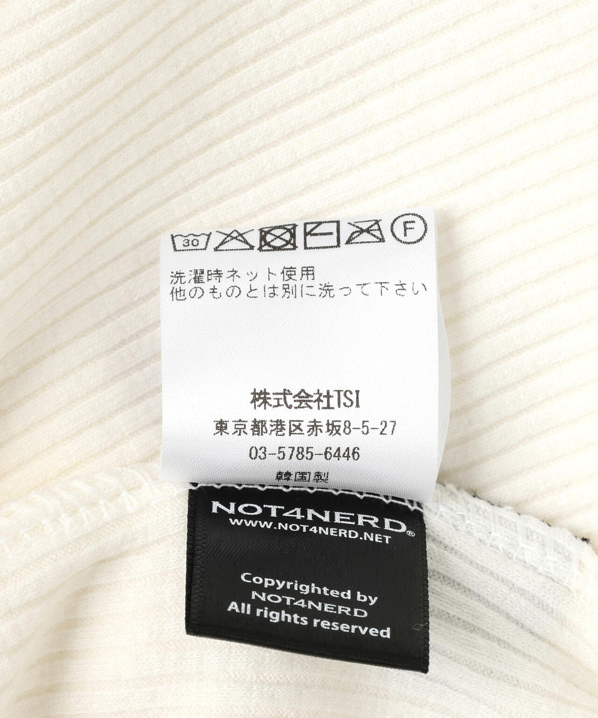 NOT4NERD/ノットフォーナード/4 SYMBOL RIBBED SLEEVELESS