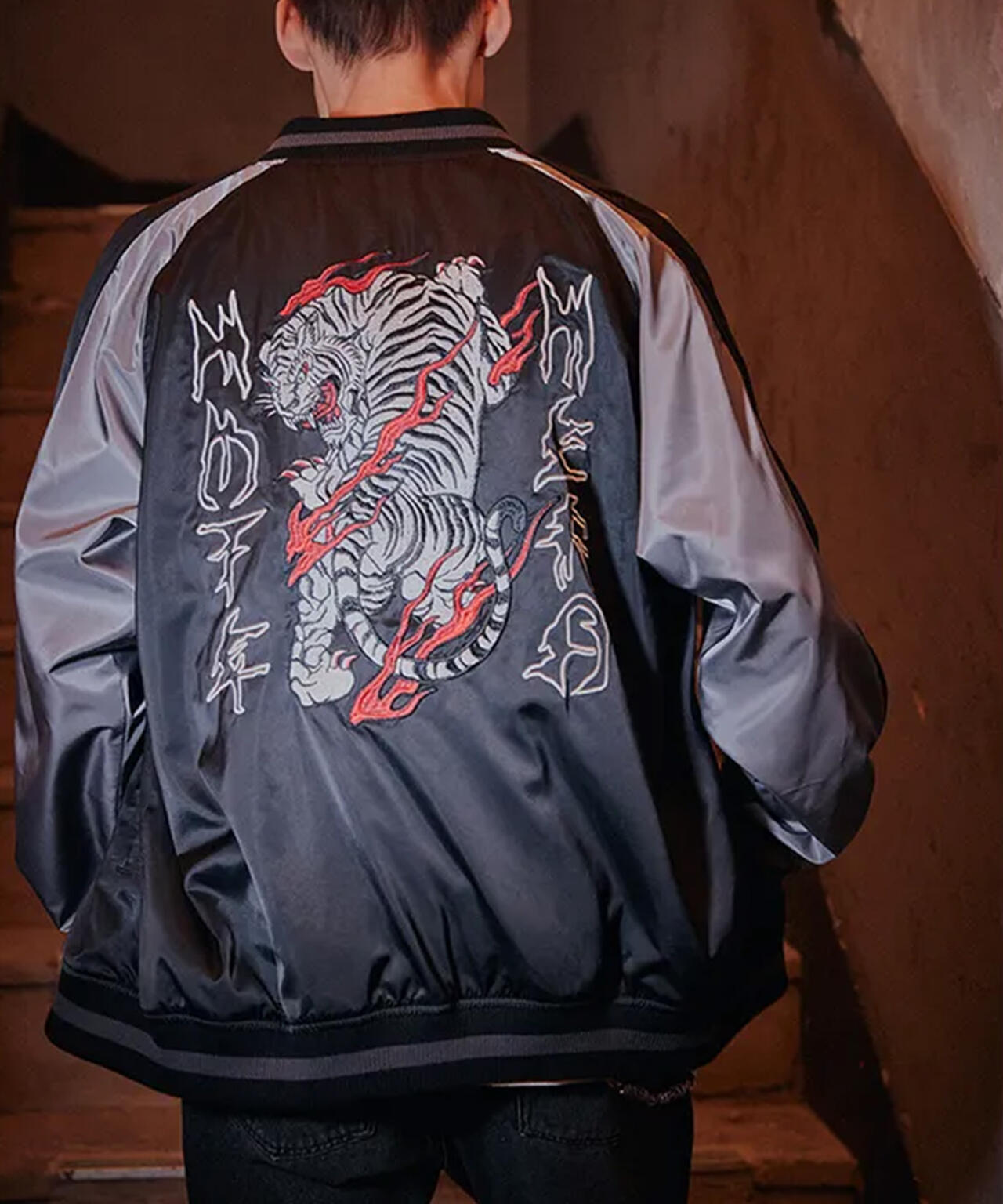 NOT4NERD/ノットフォーナード/TIGER SATIN BLOUSON JACKET