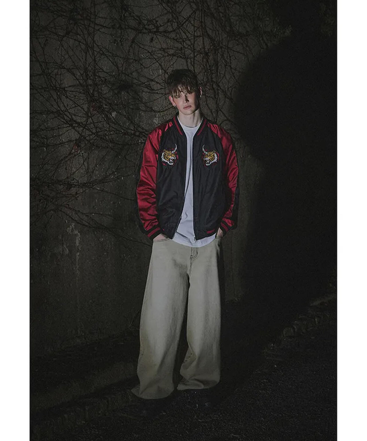 NOT4NERD/ノットフォーナード/HORNED TIGER SATIN SOUVENIR JACKET