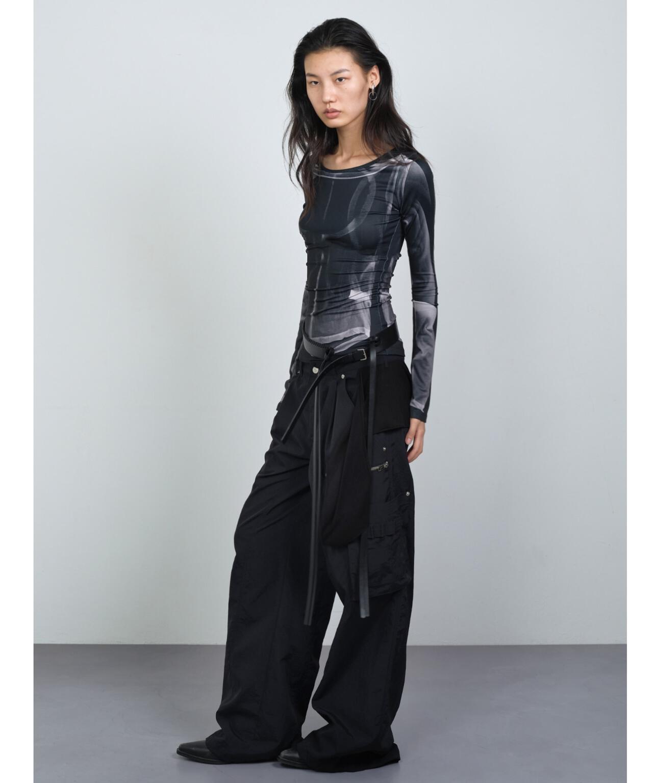 NACHE/ナチェ/MIXED LAYERD TIE JOGGER PANT