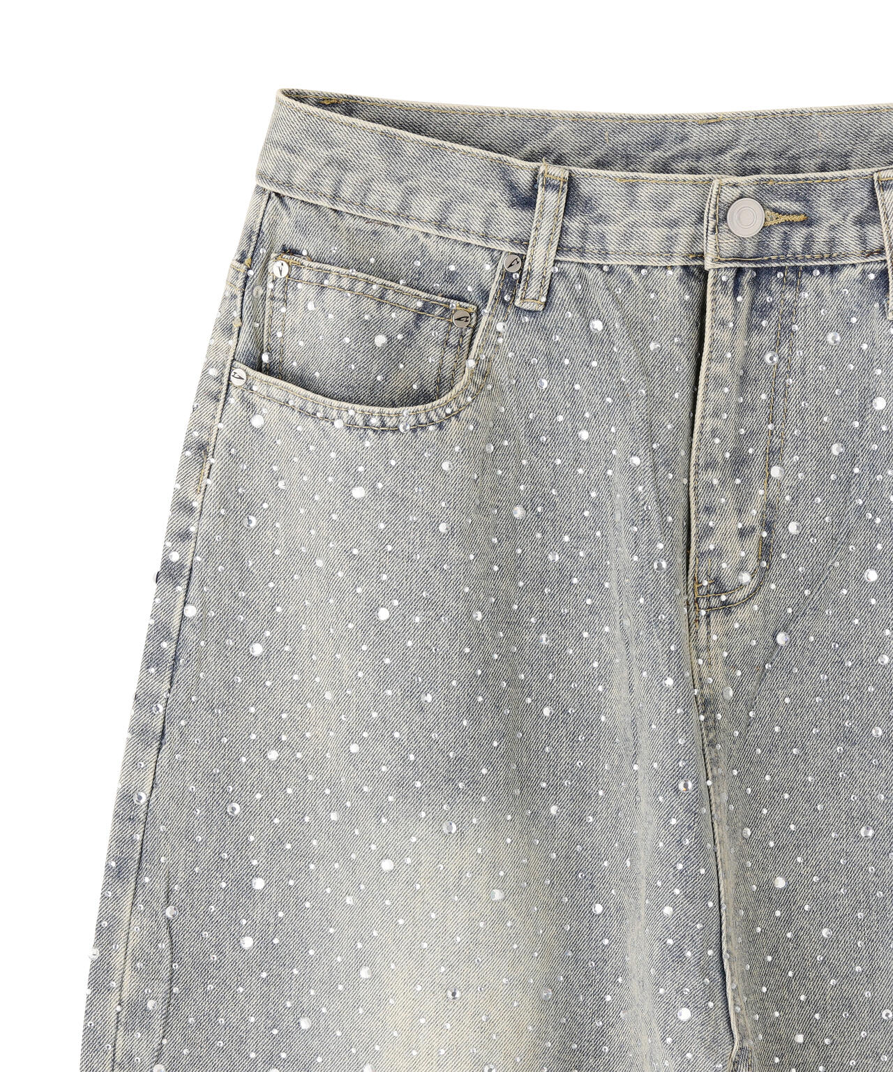 SIS/エスアイエス/LineStone Denim Pants