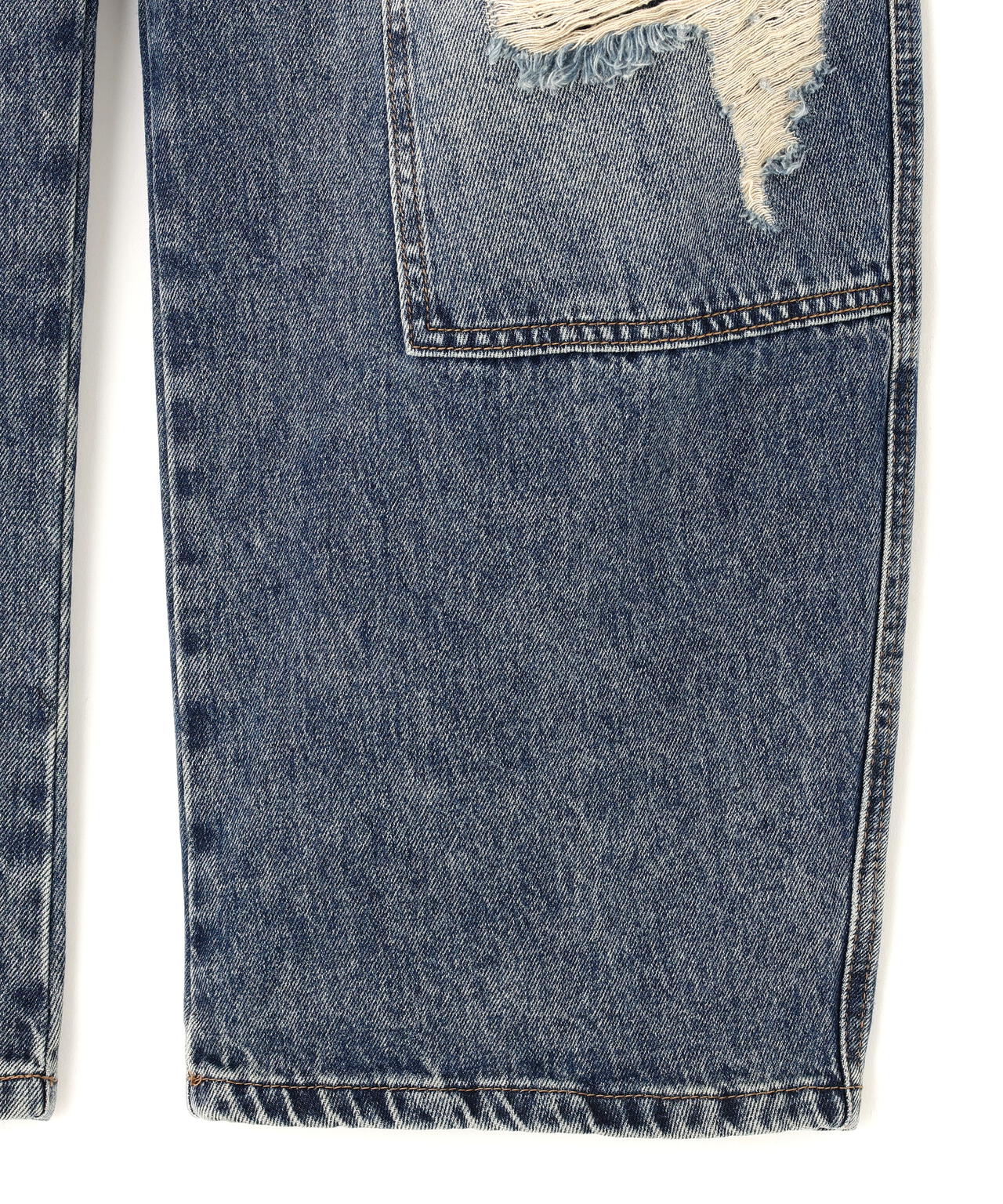 SIS/エスアイエス/Double Knee Damage Denim Pants