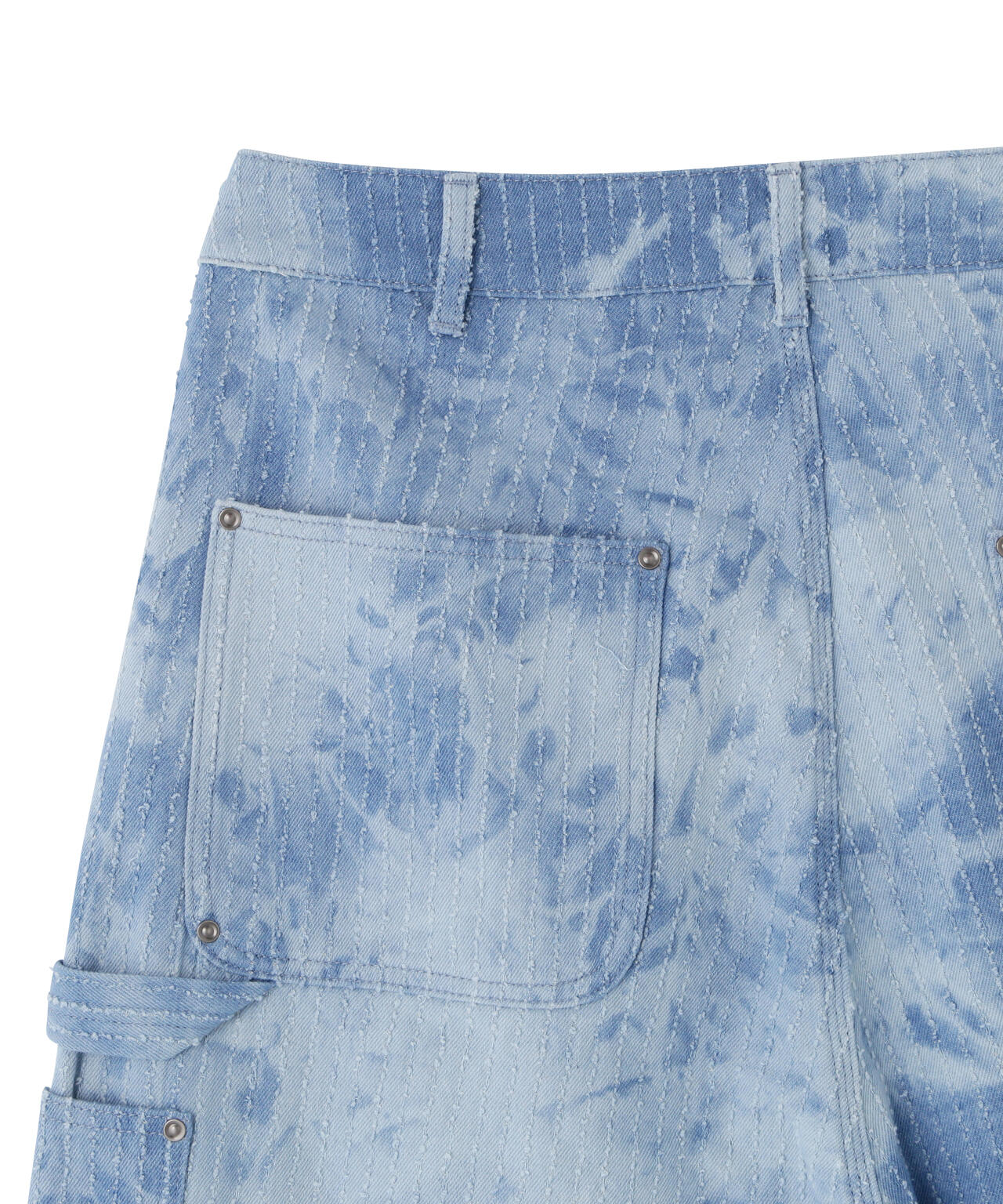 WHITELAND/ホワイトランド/TIE-DYE W-KNEE SHORTS