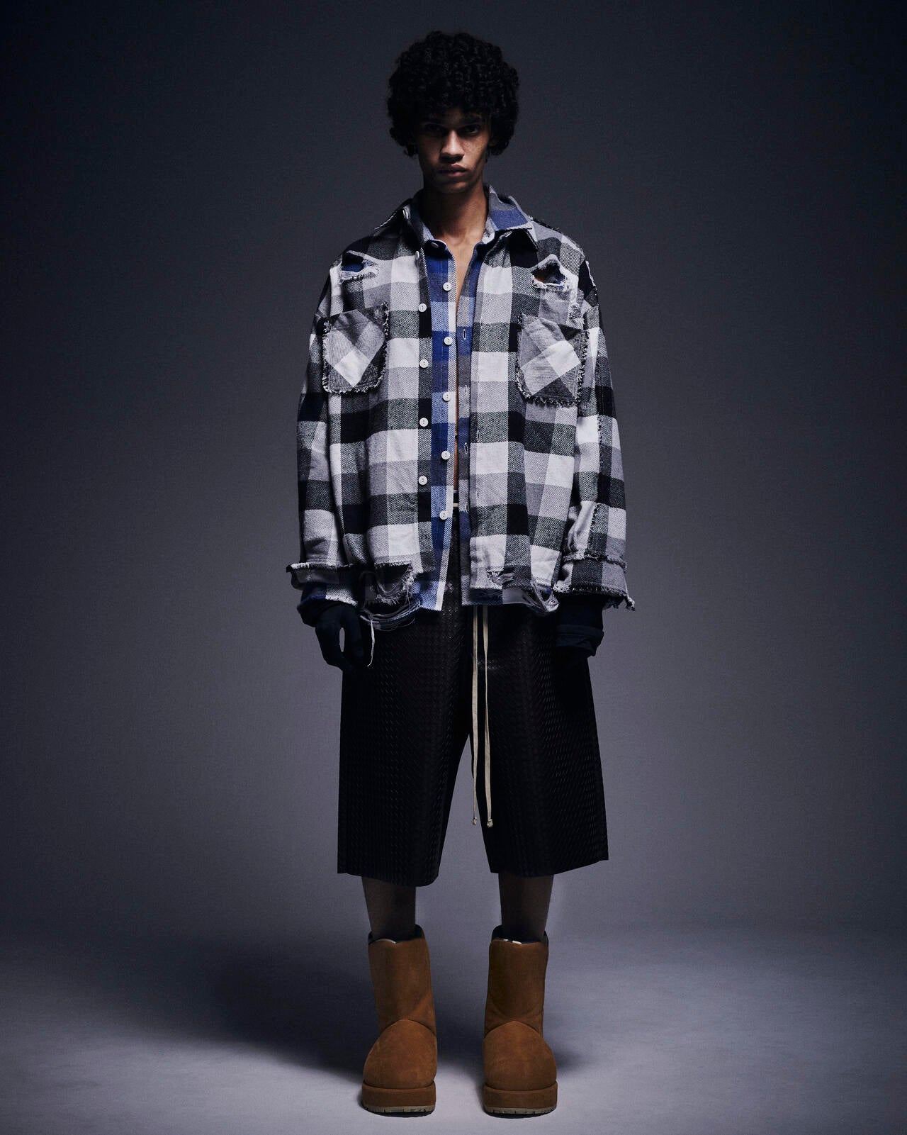 DankeSchon/ダンケシェーン/FLANNEL DAMAGE SHIRTS BLOCK