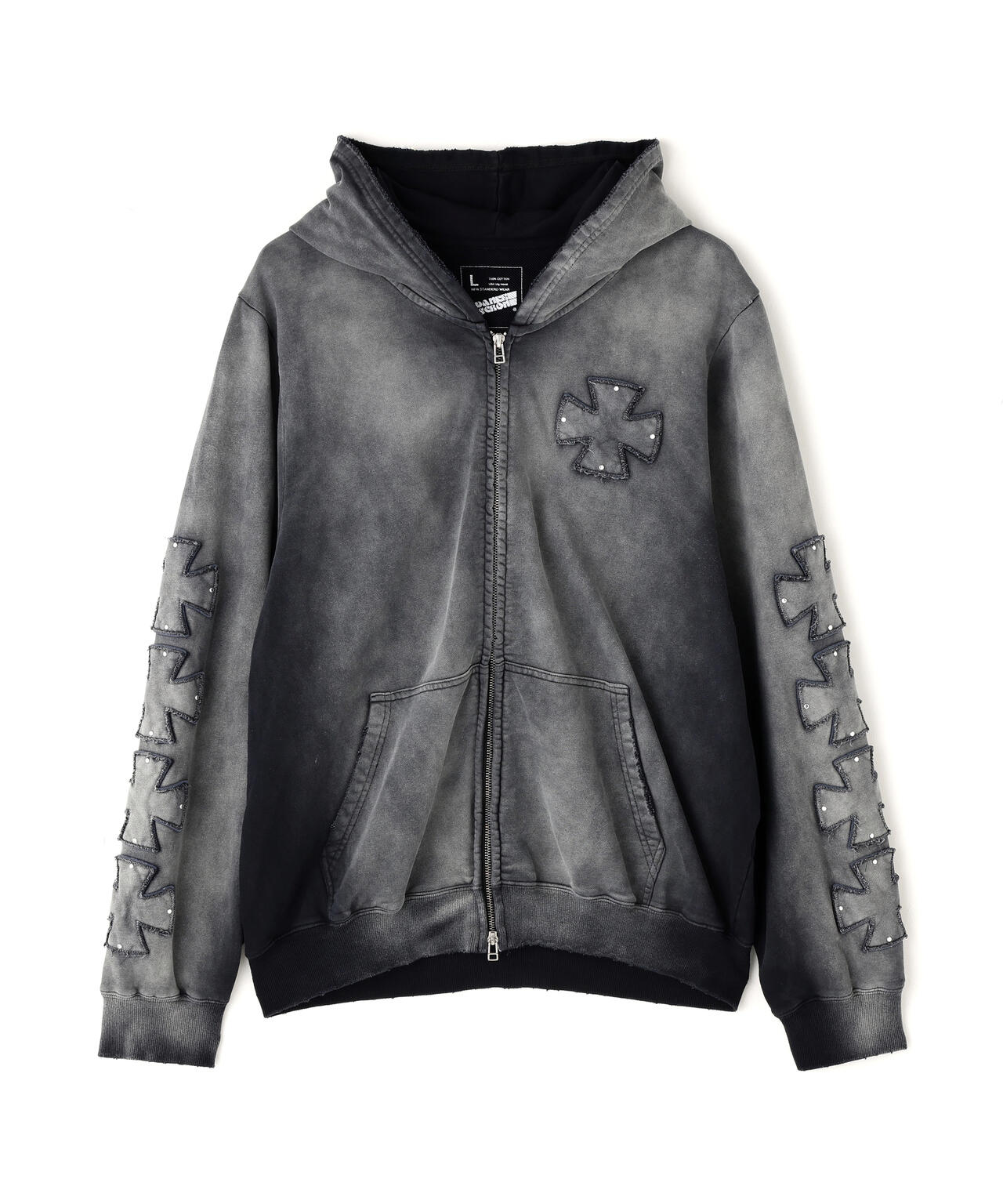DankeSchon/ダンケシェーン/SPRAY PIGMENT SWEAT ZIP HOODIE