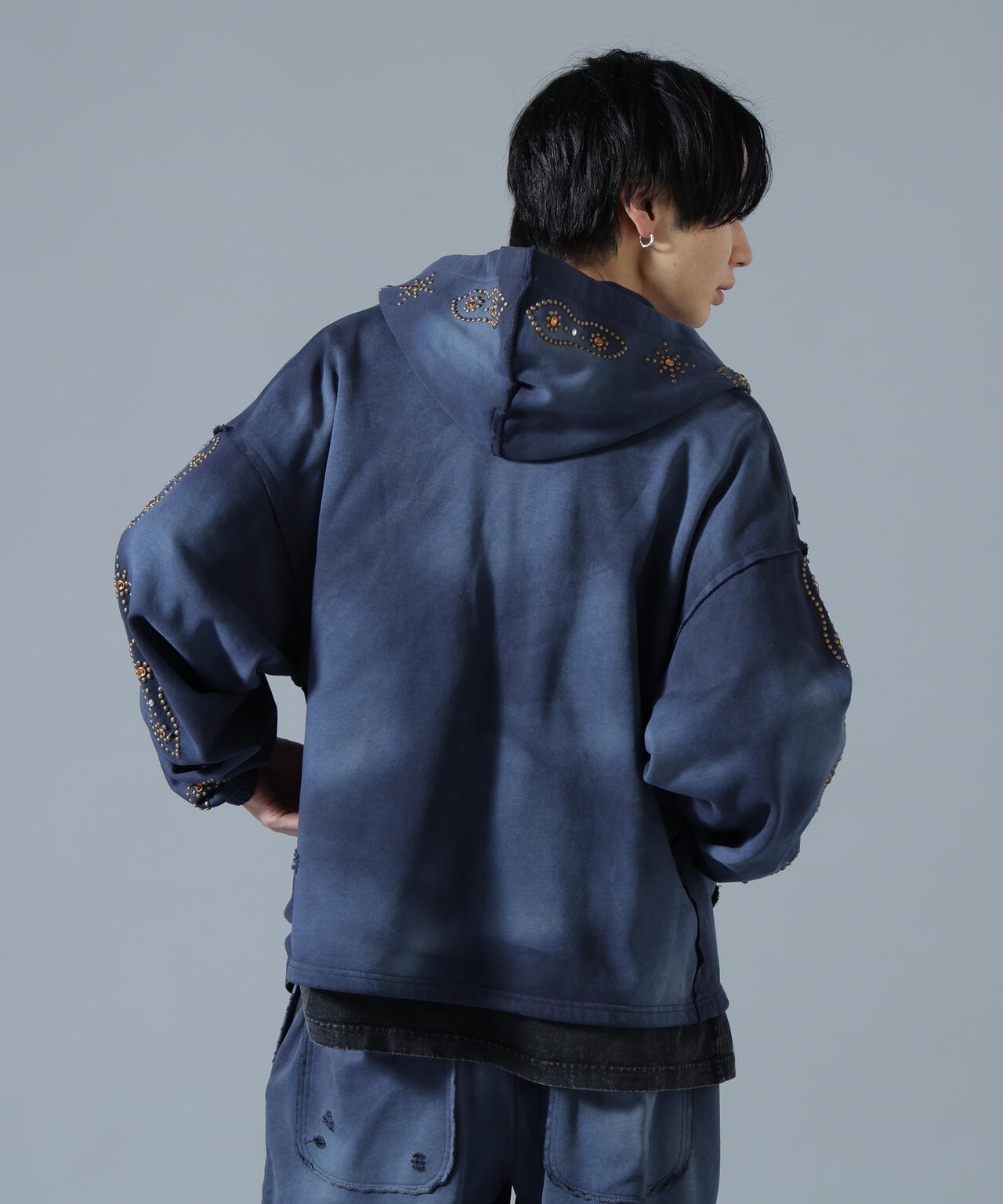 DankeSchon/ダンケシェーン/STUDS SWEAT ZIP HOODIE