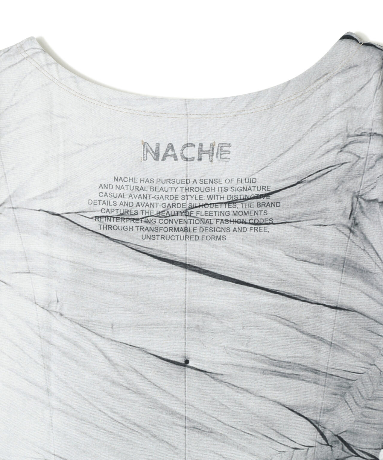 NACHE/ナチェ/SHEER TORSO PRINTED T-SHIRT