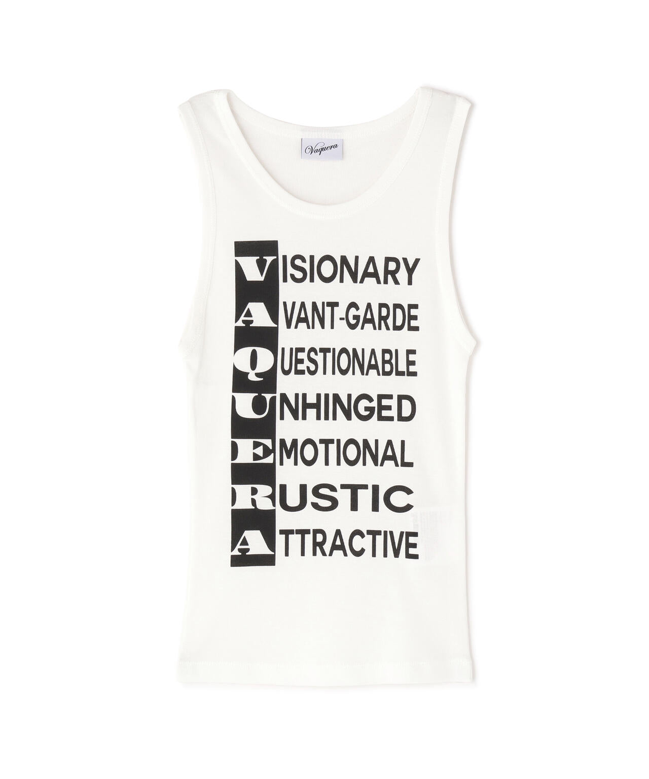 VAQUERA/ヴァケラ/WOMEN ANAGRAM TANK TOP