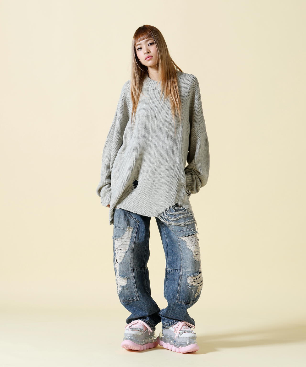 SIS/エスアイエス/Damage Knit