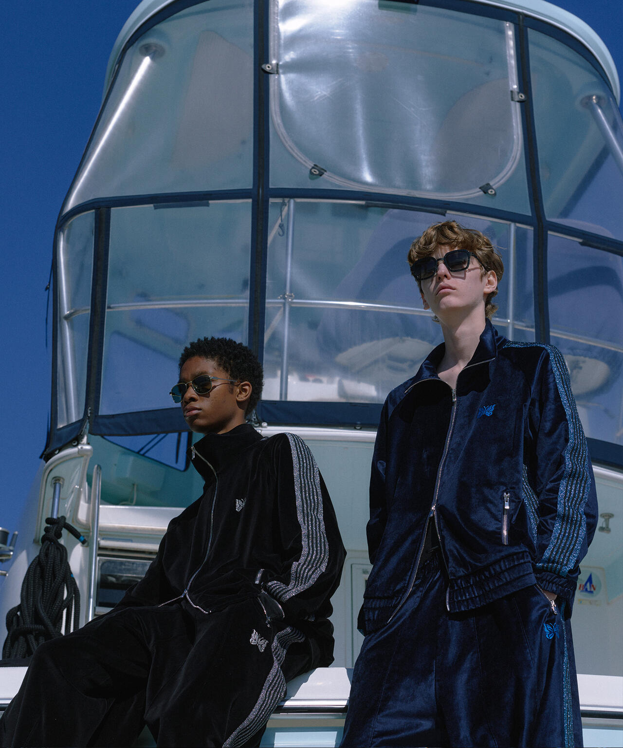 NEEDLES/ニードルズ/【LHP EXCLUSIVE】TRACK JACKET - C/PE VELOUR(NAVY)