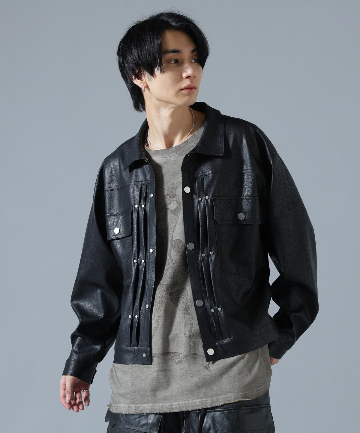 DankeSchon/ダンケシェーン/FAUX LEATHER 2nd JACKET