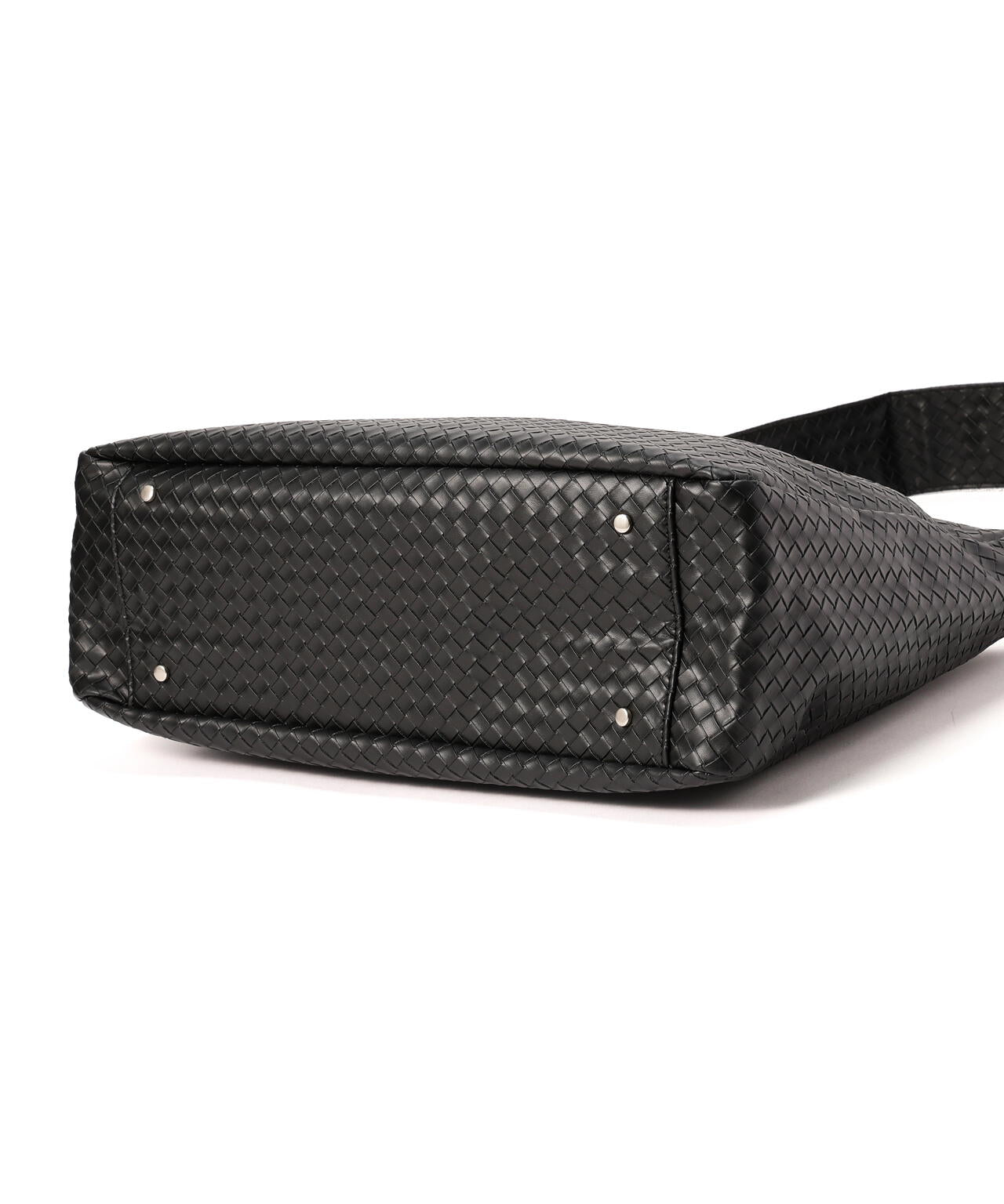 DankeSchon/ダンケシェーン/FAUX LEATHER WOVEN BAG