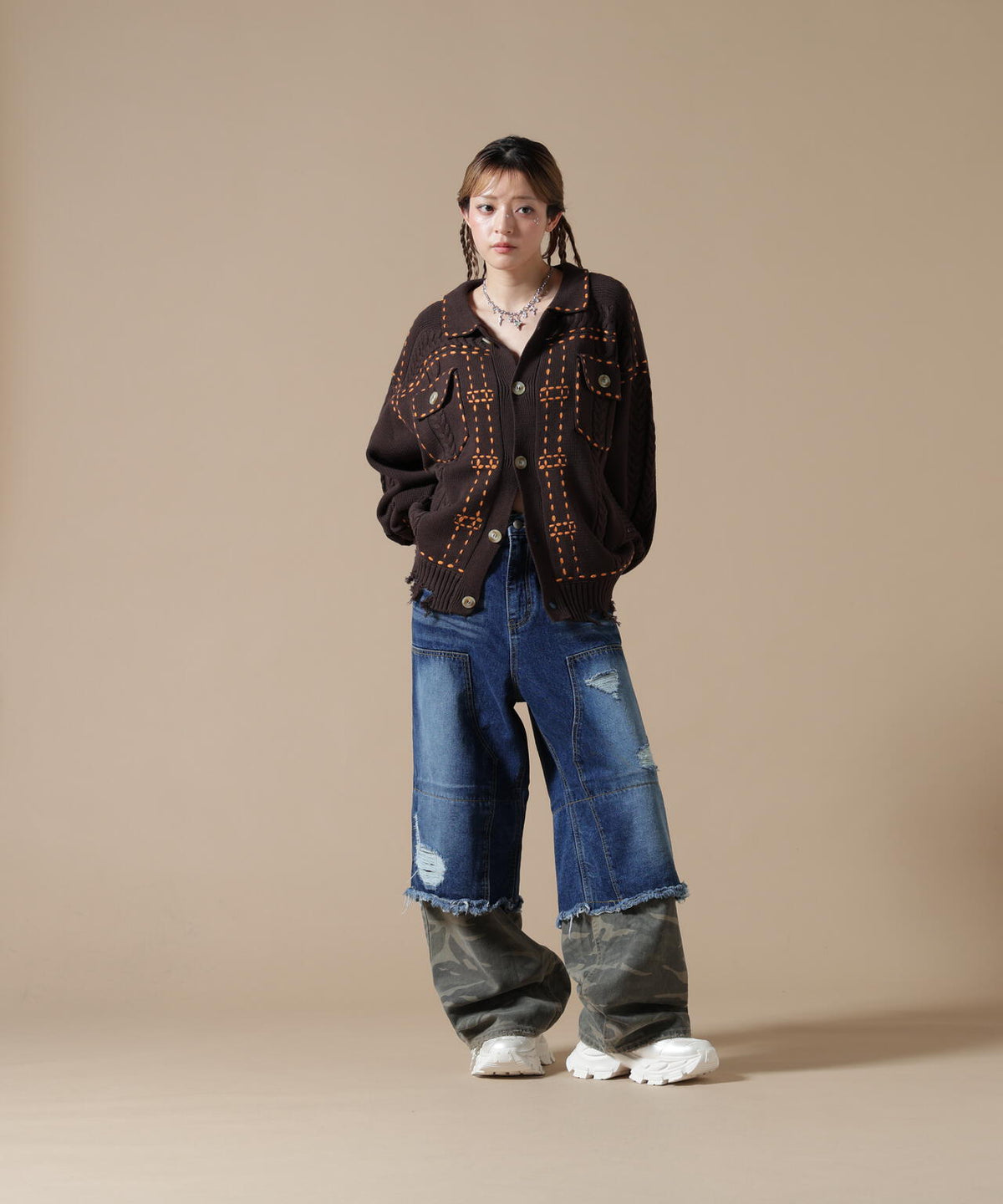 SIS/エスアイエス/Layered Camo Denim Pants