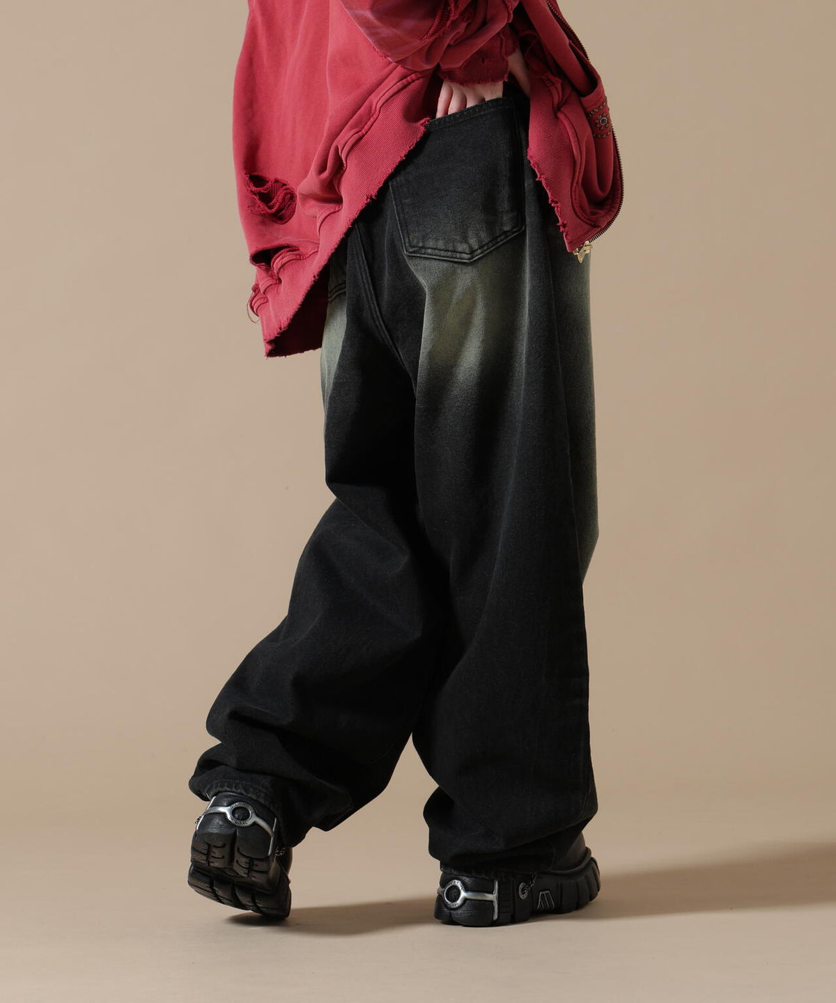 SIS/エスアイエス/Washed Wide Denim Pants
