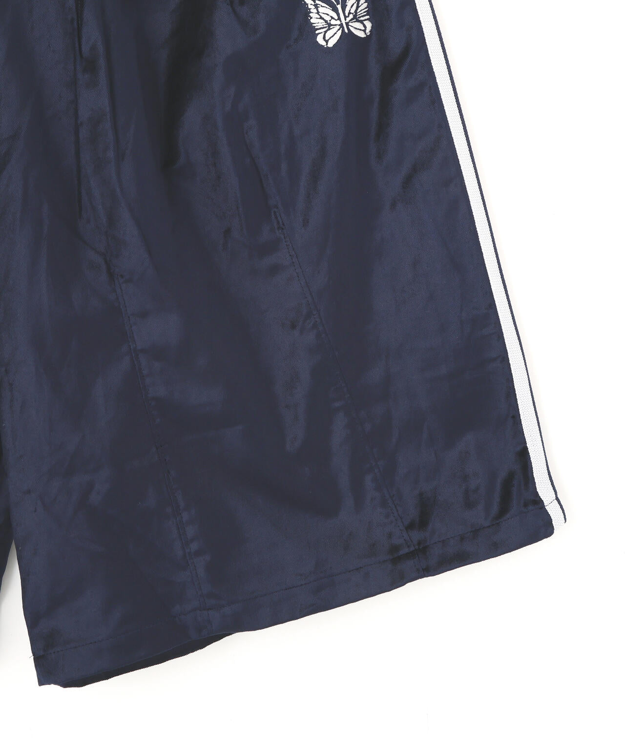NEEDLES/ニードルズ/【LHP EXCLUSIVE】H.D.TRACK SHORTS - C/PE VELOUR(NAVY)