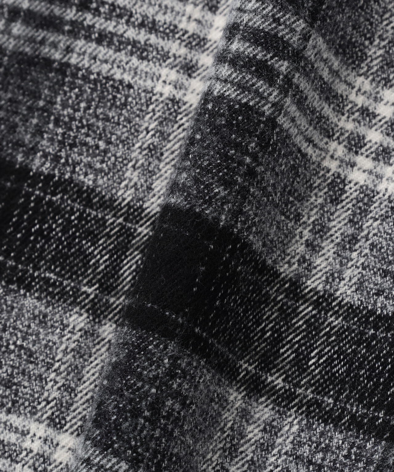 DankeSchon/ダンケシェーン/CUTOFF SWEATHOOD CHECK SHIRTS