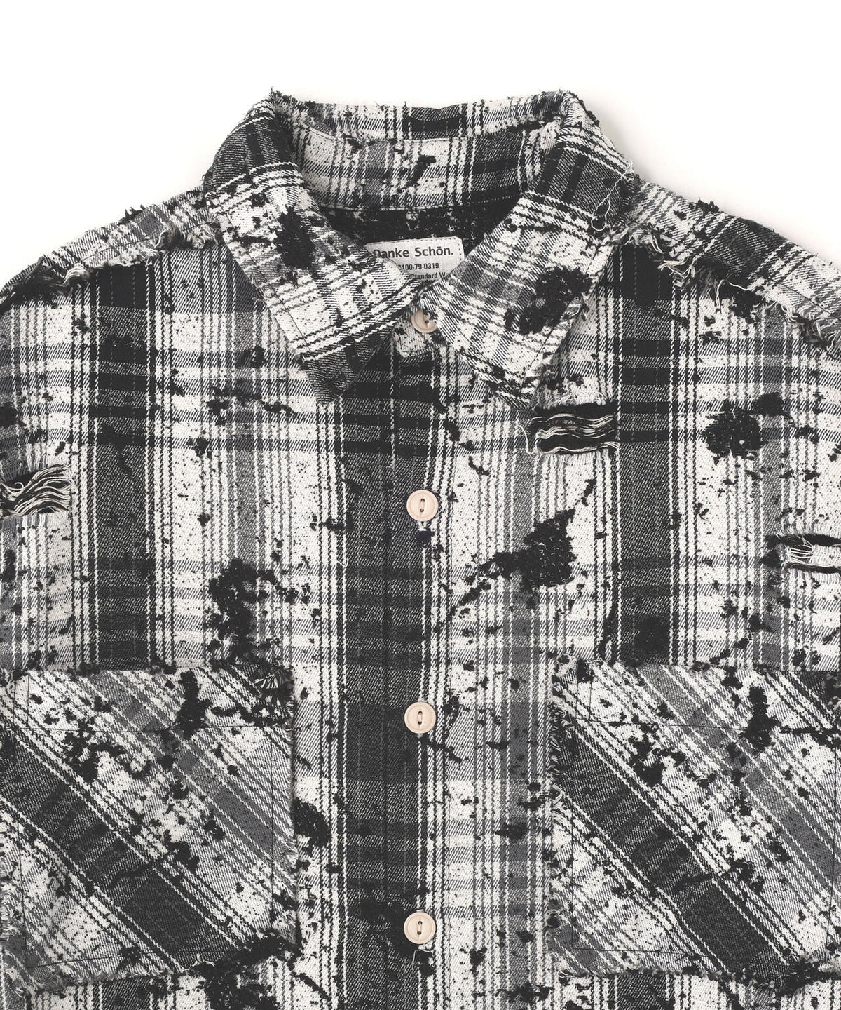 DankeSchon/ダンケシェーン/FLANNEL DAMAGE SHIRTS GRIME