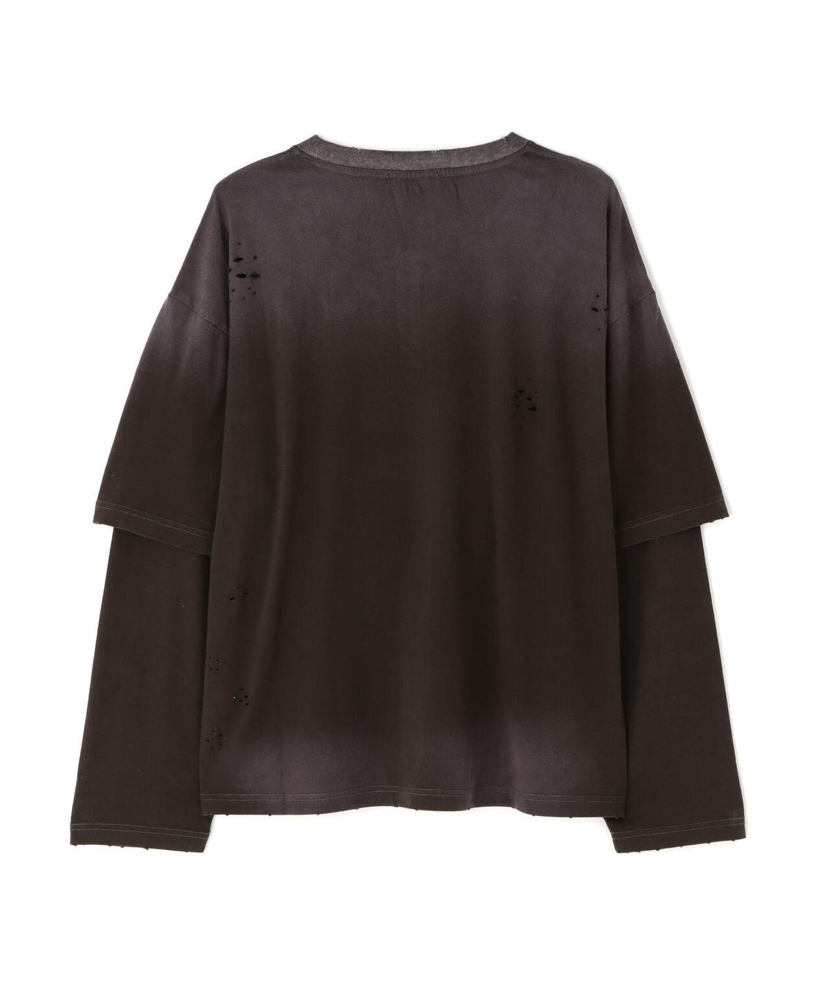 NOT4NERD/ノットフォーナード/DISTRESSED LAYER HENLEY NECK L/S TEE
