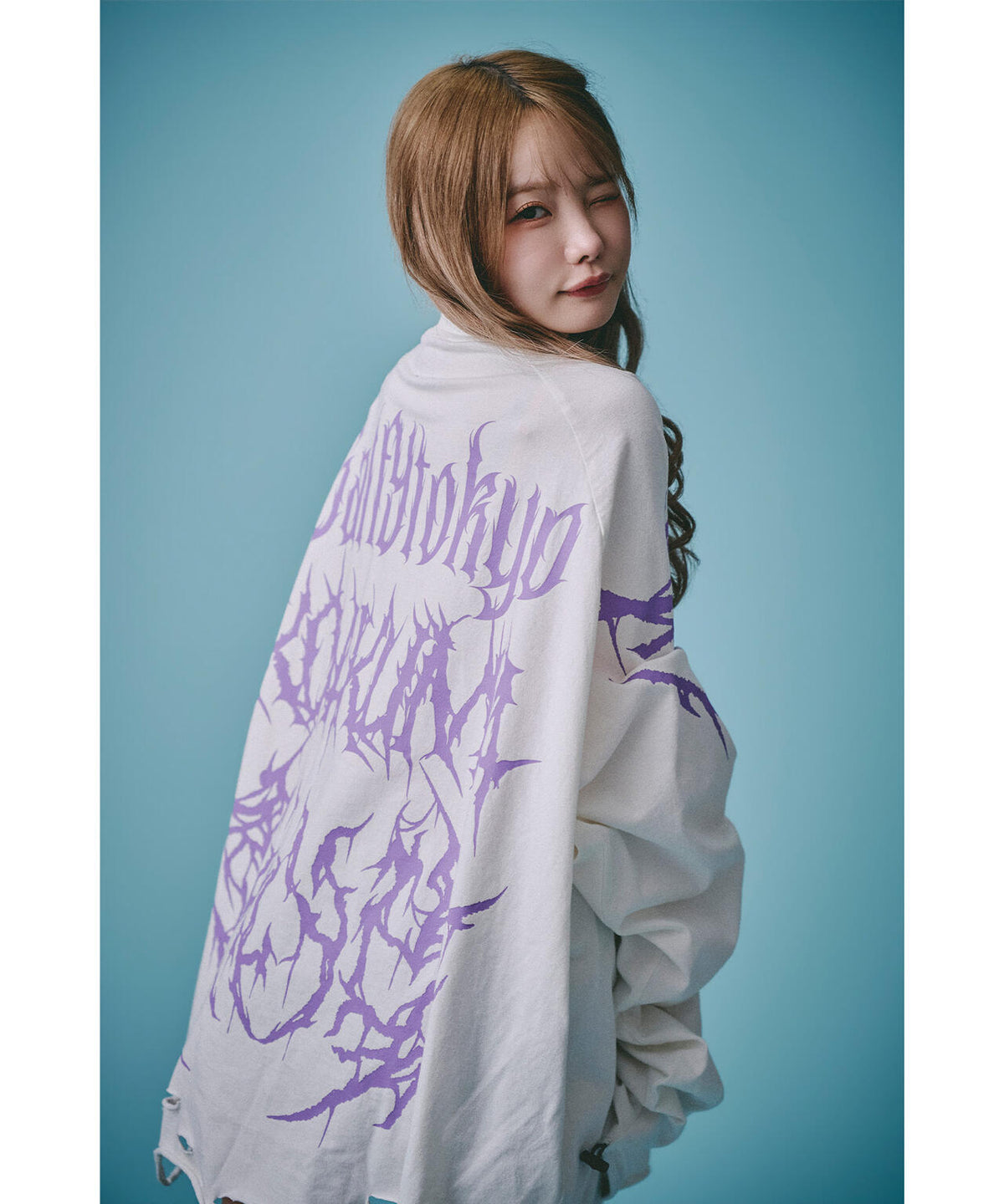 GALFY/ガルフィー/×松本いちか 小悪魔犬萌え袖ロンTEE