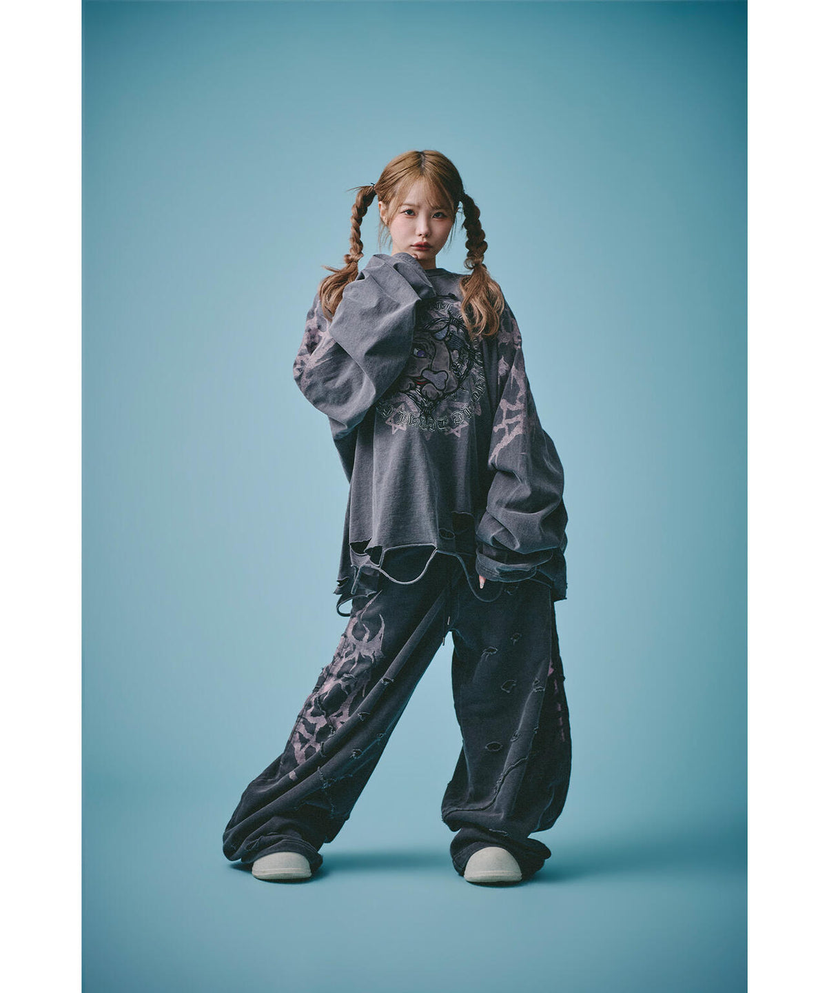 GALFY/ガルフィー/×松本いちか 小悪魔犬萌え袖ロンTEE