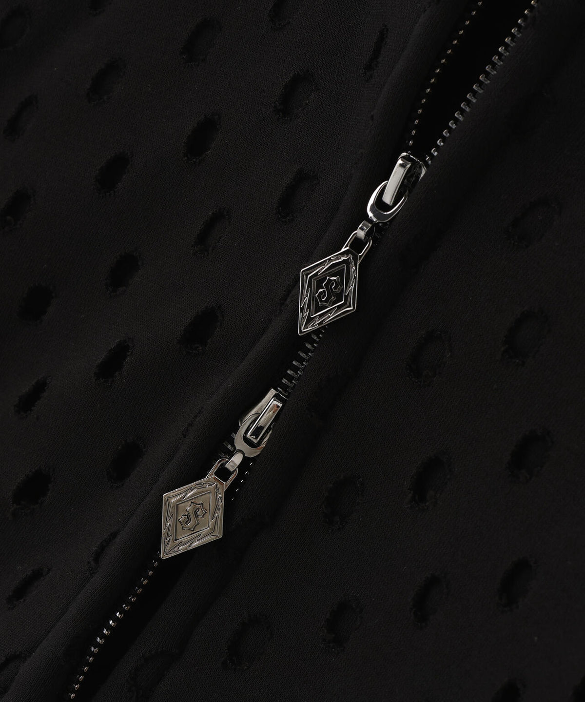 SUPPLIER/サプライヤー/Punched-Out Double Layer Hood Zip Up
