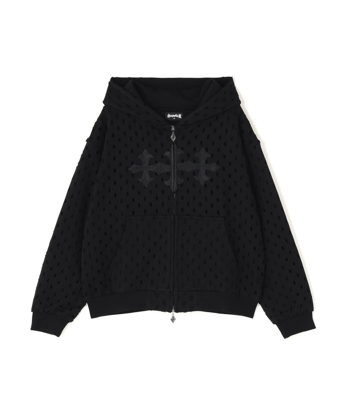 SUPPLIER/サプライヤー/Punched-Out Double Layer Hood Zip Up