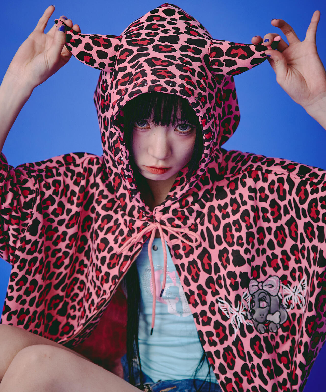 GALFY/ガルフィー/【LHP EXCLUSIVE】地雷ギャル フード半袖パーカー