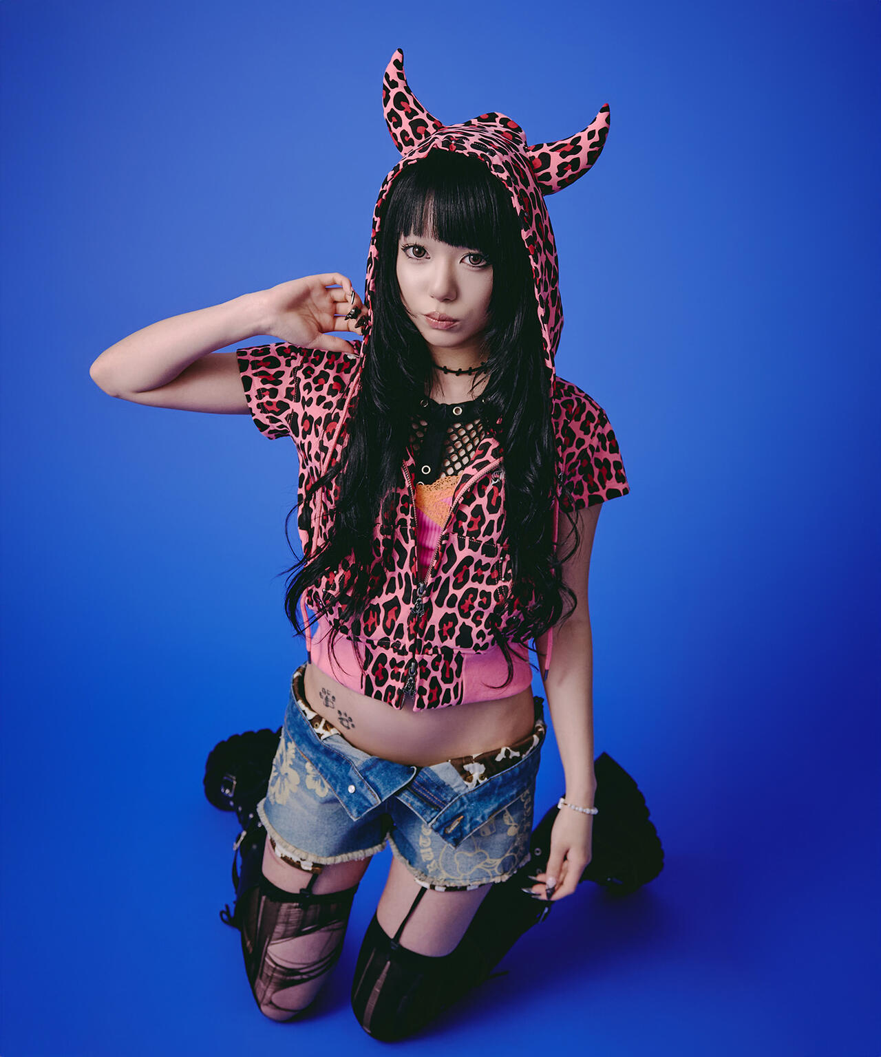GALFY/ガルフィー/【LHP EXCLUSIVE】地雷ギャル フード半袖パーカー