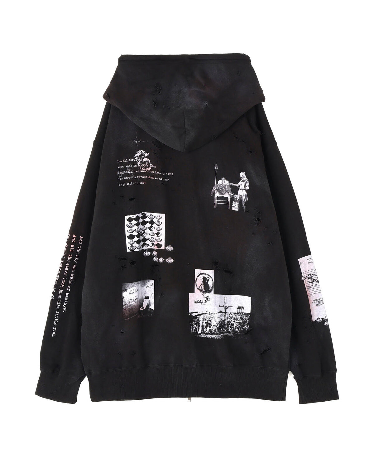 emary/エメリー/Damaged Scarred Cd Zip Hoodie