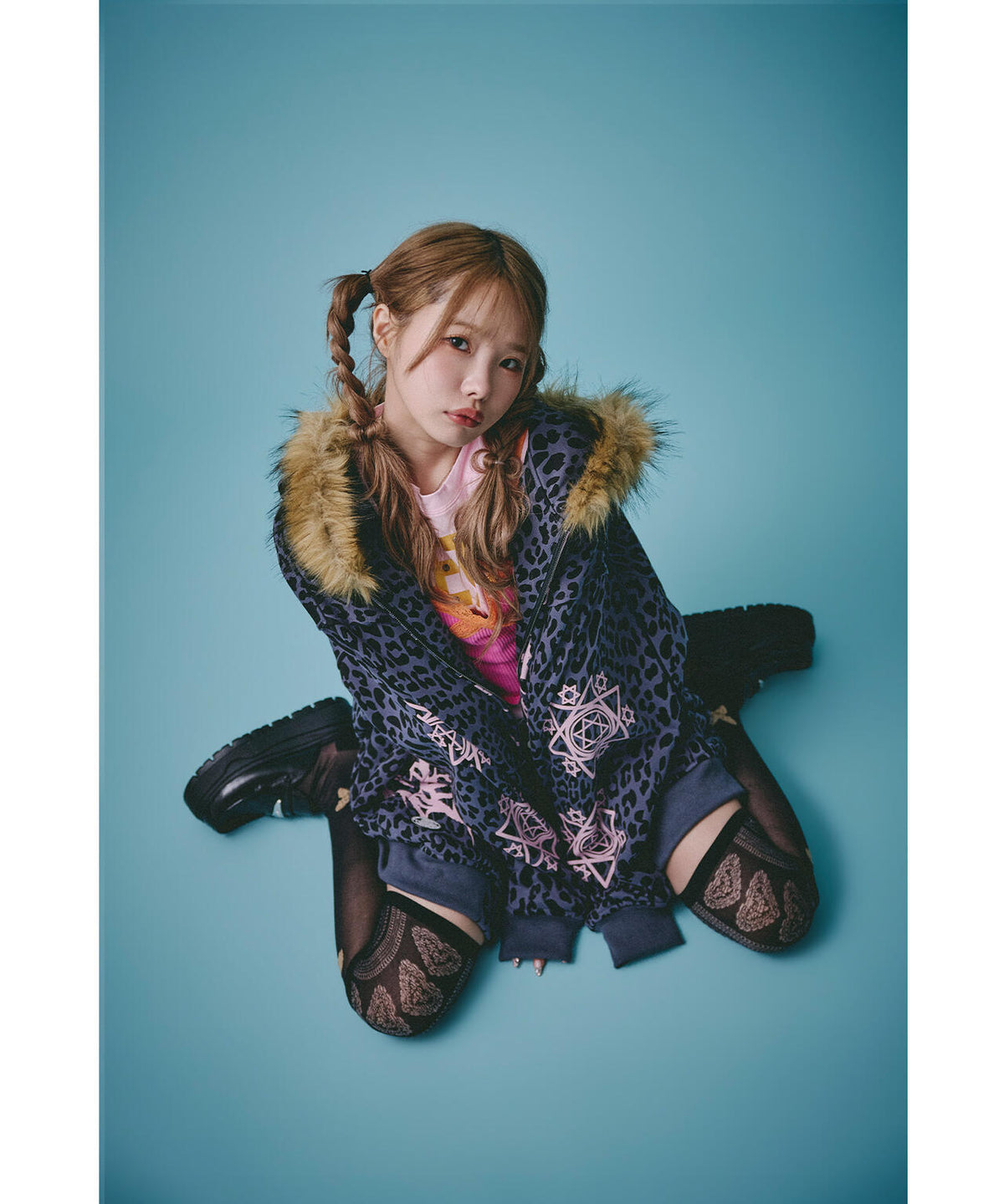 GALFY/ガルフィー/×松本いちか 小悪魔犬ふわふわフードZIPパーカー