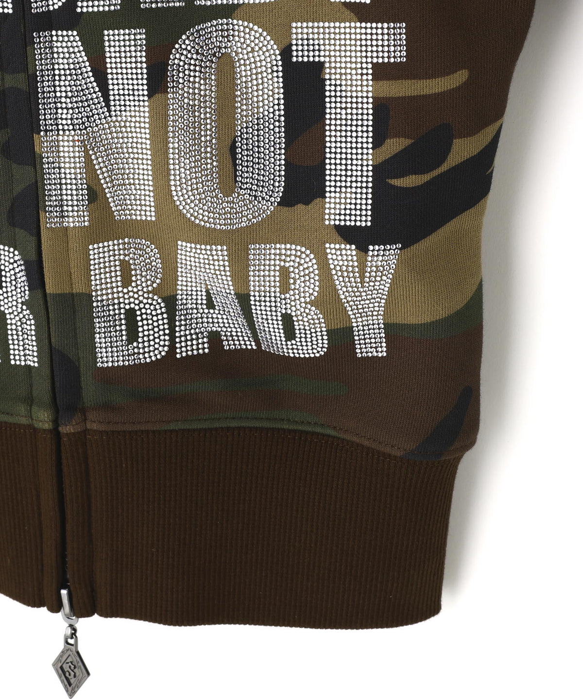 SupBaby by SUPPLIER/Camo Not Your Baby Cropped Zip Hoodie