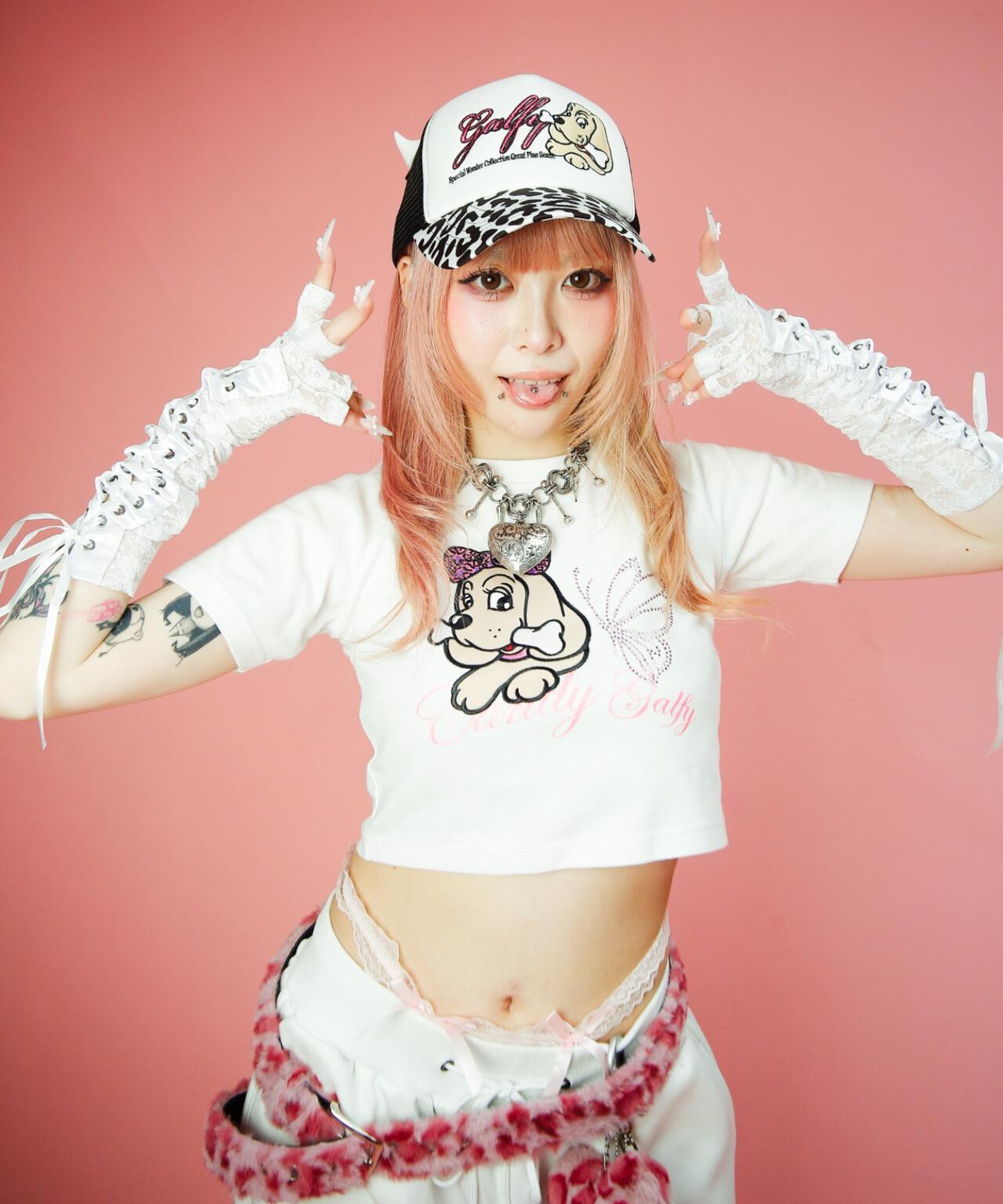 CANDYGALFY/キャンディーガルフィー/ピカピカギャルちゃんバタフライチビTee/162065