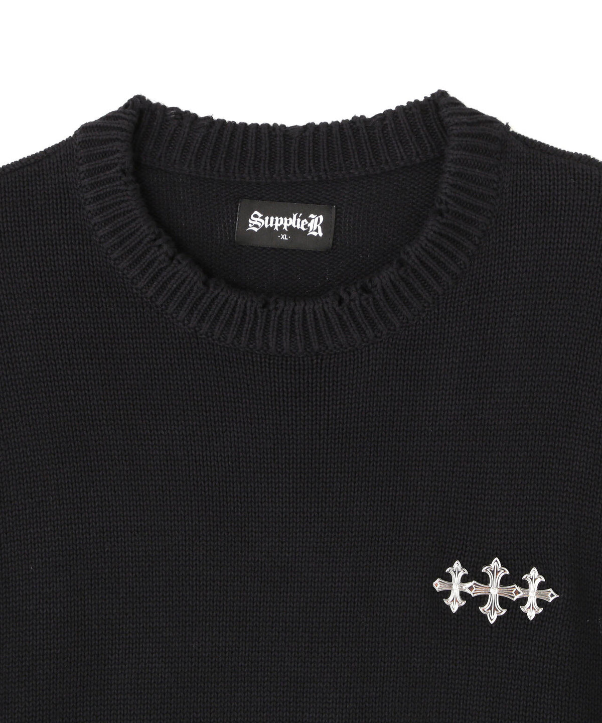 SUPPLIER/サプライヤー/Distressed Tribal Bones Crew Knit