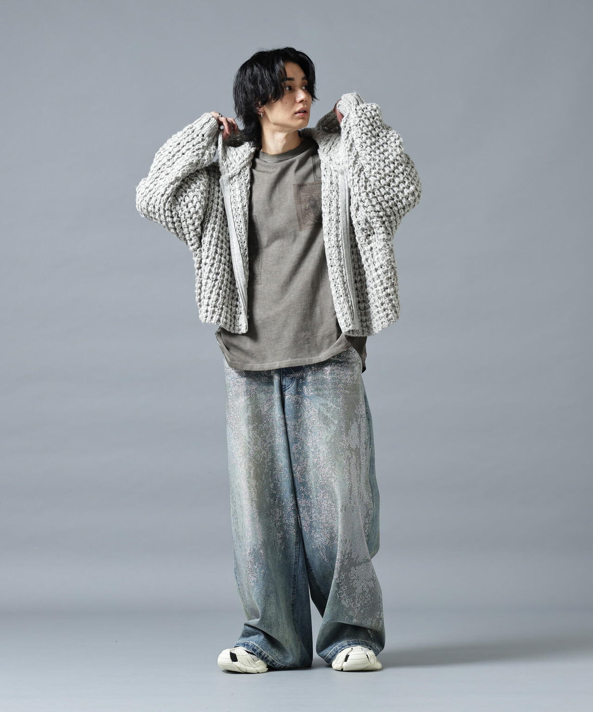 DankeSchon/ダンケシェーン/WAFFLE KNIT ZIP HOODIE