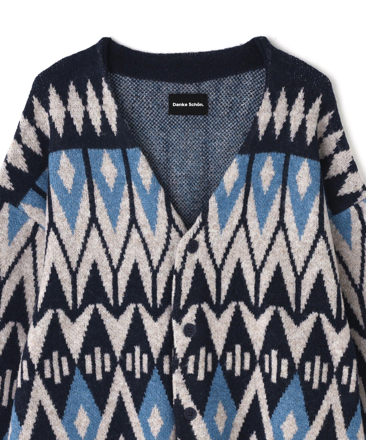 【WEB&DEPOT限定】DankeSchon/ダンケシェーン/WJACQUARED KNIT CARDIGAN