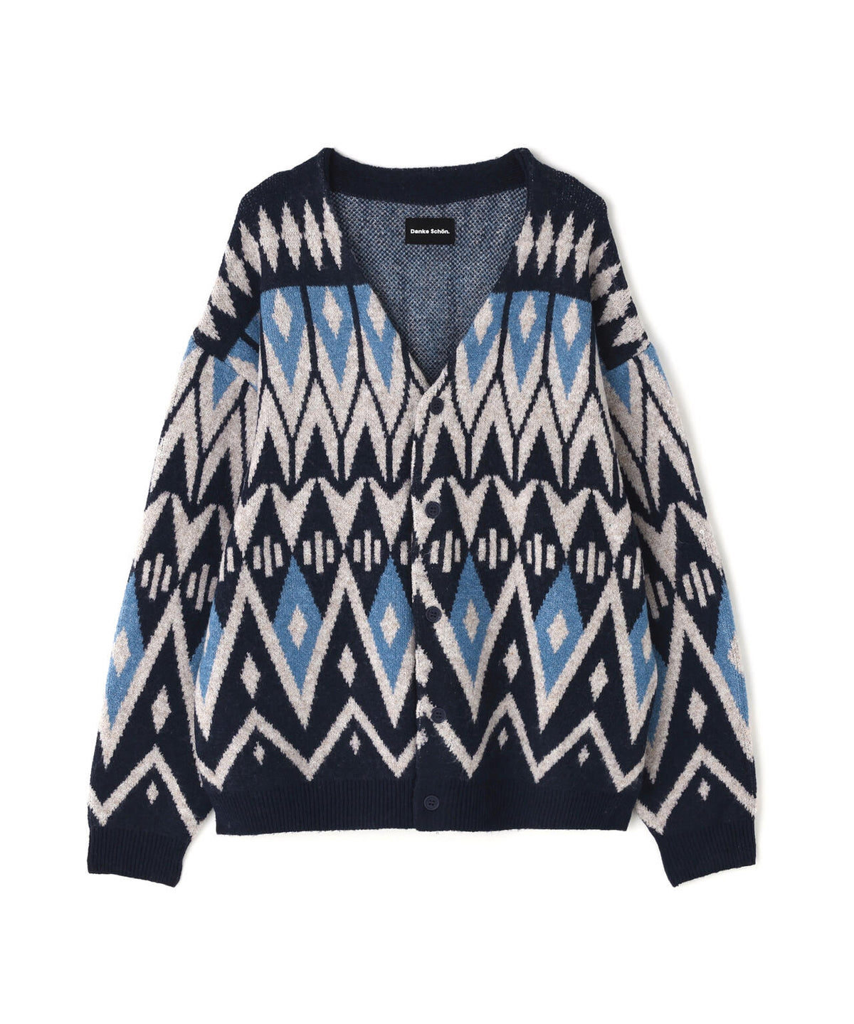 【WEB&DEPOT限定】DankeSchon/ダンケシェーン/WJACQUARED KNIT CARDIGAN